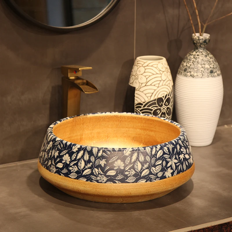 Цзиндэчжэнь Ванная комната керамическая раковина умывальник счетчик топ