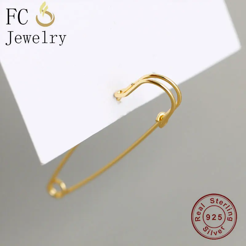 FC ювелирное изделие Настоящее серебро 925 пробы золотой цвет скальный стиль