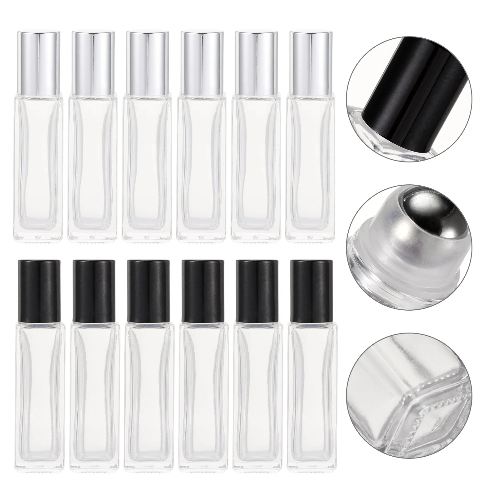 

12pcs 10ml Rollerball Empty Bottles Refillable Bottle for Essential Oil Perfume
