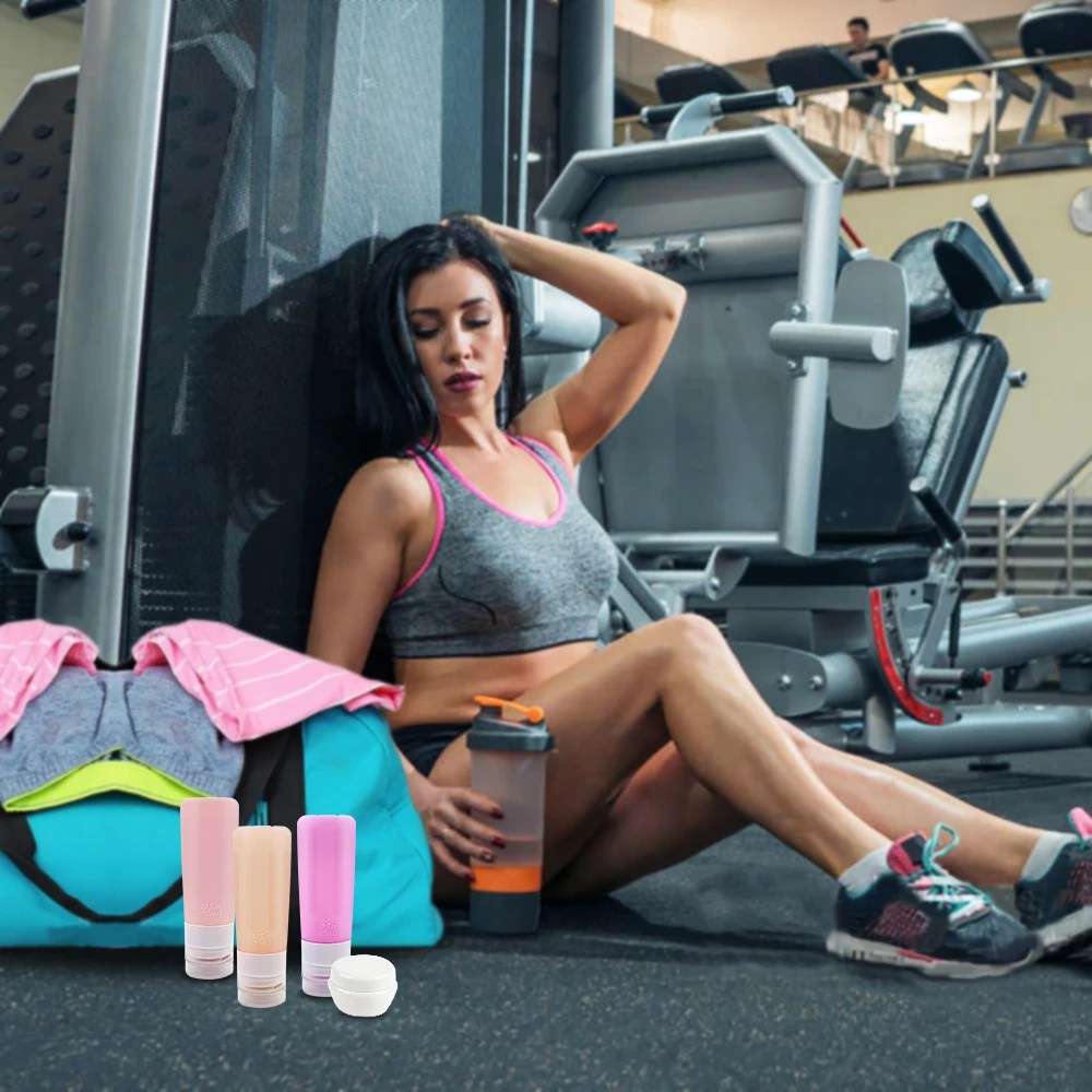 Набор женских косметических бутылок для путешествий Герметичные Пустые