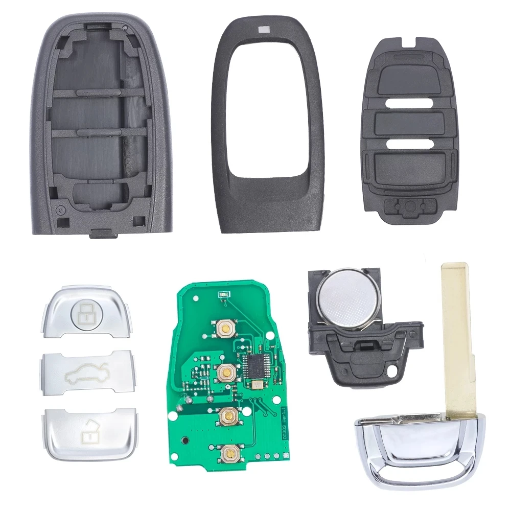 Фото KEYECU для Audi A4 A4L A5 A6 A7 Q5 дистанционный брелок 8T0959754C 315 МГц 8T0959754F 433 МГц 8T0959754D 868 МГц PCF7945AC чип №2