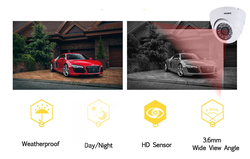 5 мегапикселей 8CH AHD DVR H.265 Внешняя камера для видеонаблюдения HD CCTV Камера система DVR Kit IP комплект камер безопасности Камера Системы P2P приложение просмотра