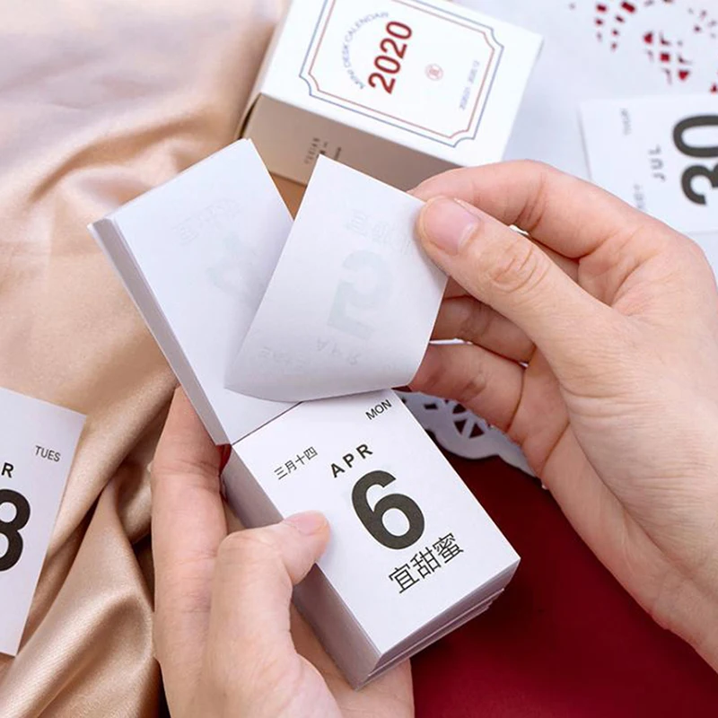1 шт. мини настольный календарь 2020 креативный простой ежедневный планировщик