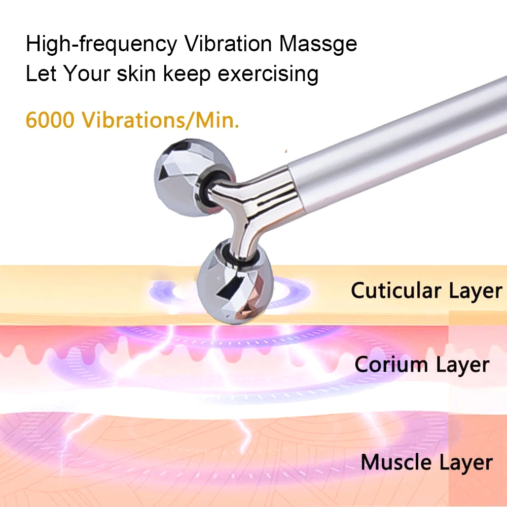 

Energy Beauty Bar 24K Vibrating Facial Roller Massager Face Lifting Anti-Wrinkle Skin Care Roller Face Slimming Tool Dropship
