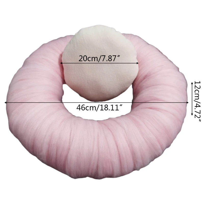 

2 Pcs Circle Round Mat Cushion Newborn Photography Pillow Assisst Props Baby Posing Nest Infant Photo Shooting Assist