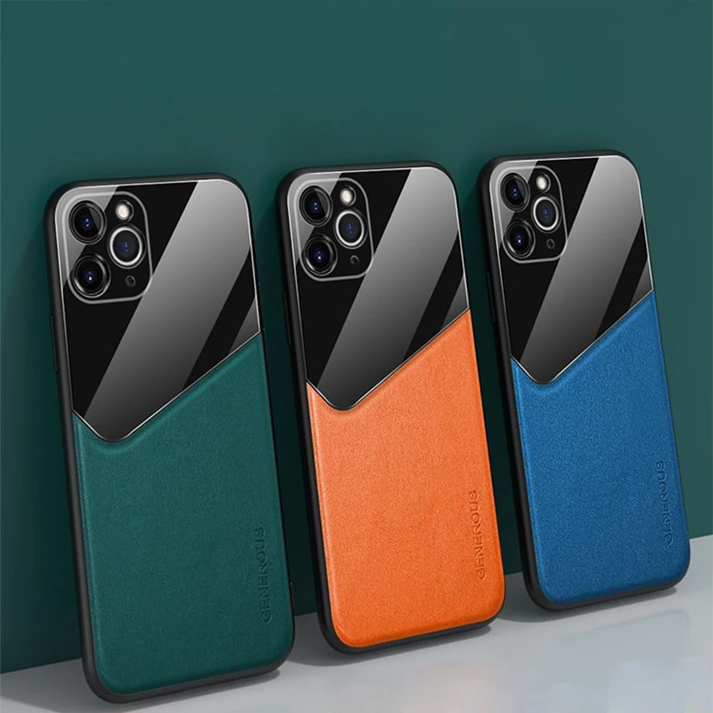 

Fine pore magnetic attraction phone case for iPhone 11 pro max Skin pattern phone case for apple 6/7plus XS MAX XR Cover Coque