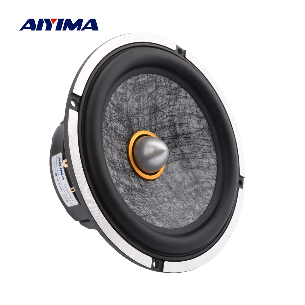

AIYIMA 1 шт., 6,5 дюймовый динамик вуфера, 4 Ом, 50 Вт, автомобильная аудиоколонка, 30 ядер, цилиндрическая головка, басовый динамик, звуковая музыкал...