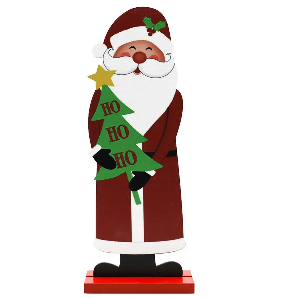 

Furnishings Christmas Decoration Wooden Handicraft Ornaments Creative Desktop Printing Wood Products Decorations