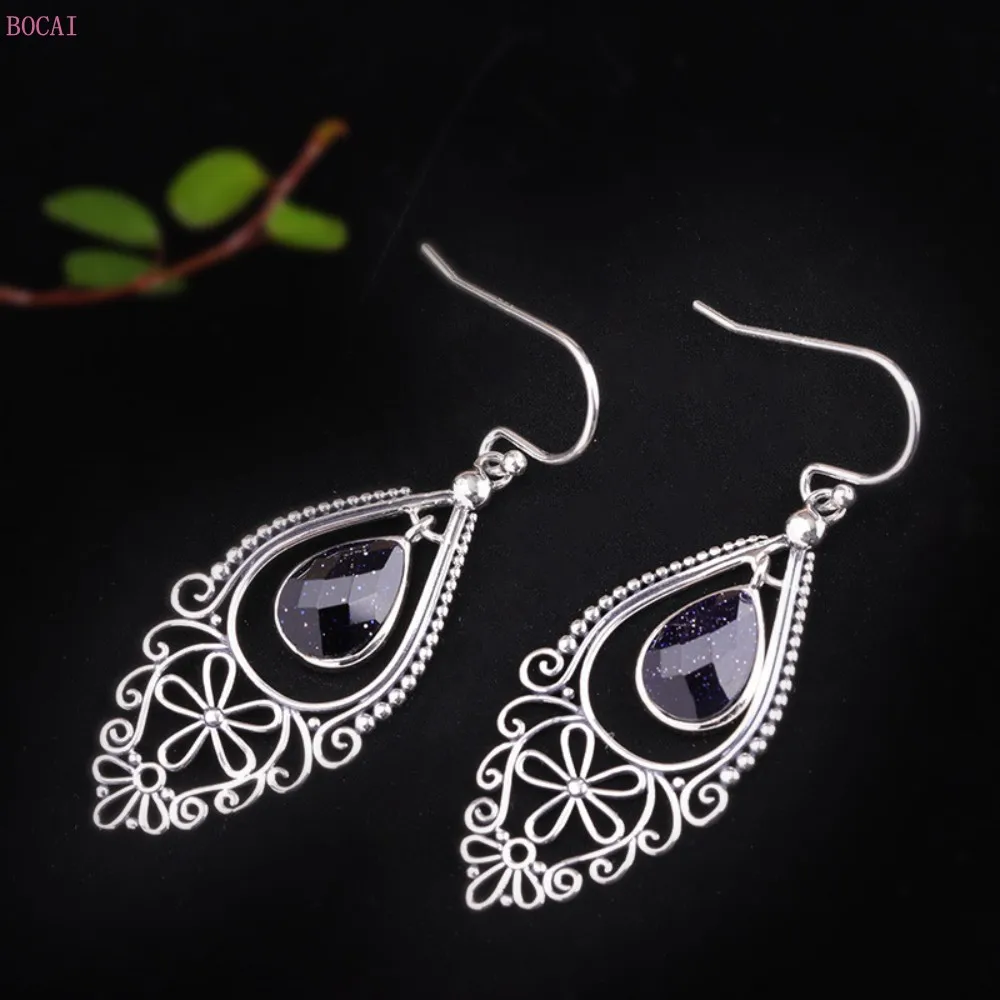 

Женские серьги-капельки из серебра 2021 пробы с красным корундом