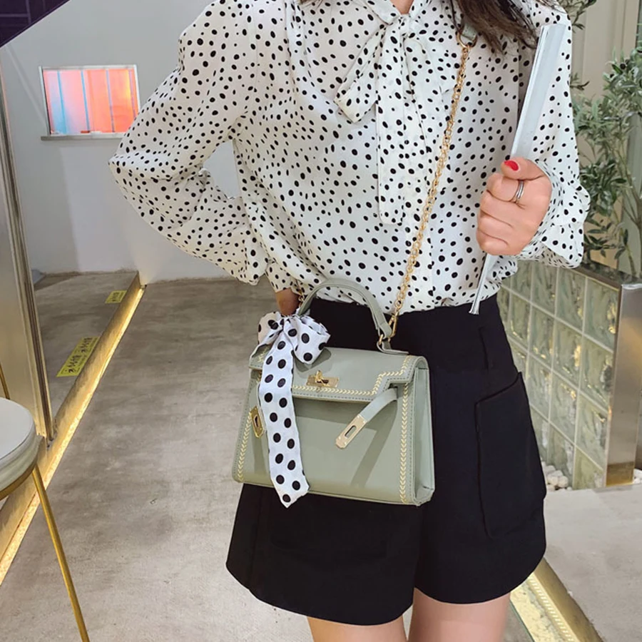 Дизайнерские новые сумки через плечо с замком для женщин повседневные