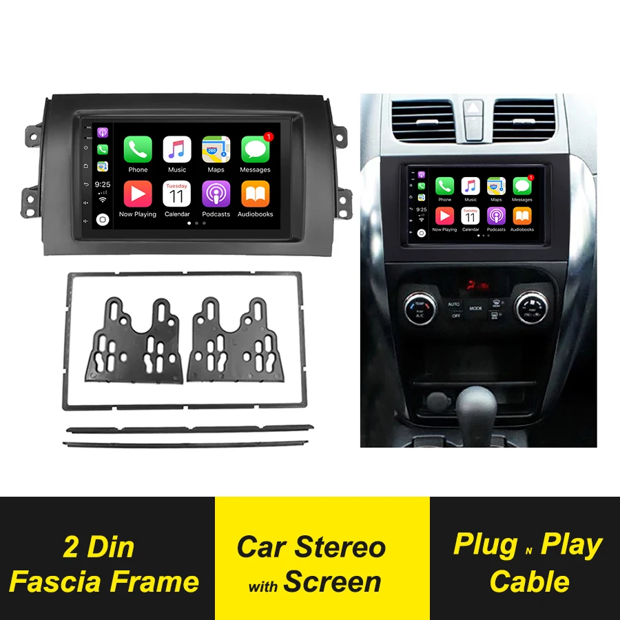 Автомобильный радиоприемник 2 Din для SUZUKI SX4 2007 2014 FIAT Sedici 2006 GPS навигация Android плеер