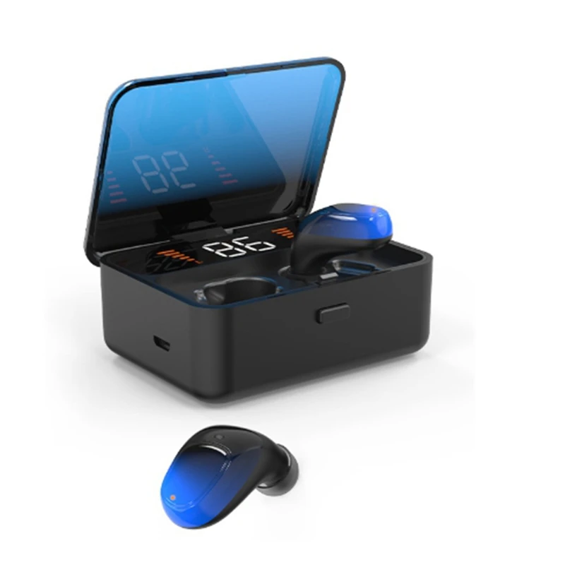 ES01 беспроводные наушники TWS Bluetooth гарнитура 5 0 контакт HD стерео (синий) |