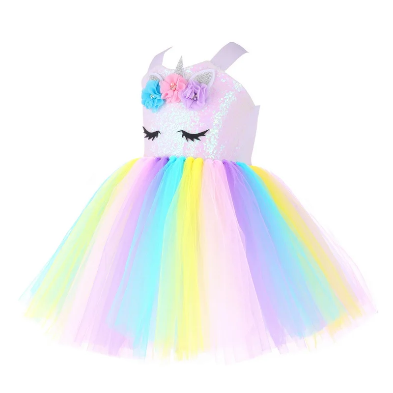 Детский костюм единорога для девочек комплект косплея на Рождество день