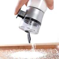 push type salt dispenser spice jar shaker seasoning container kitchen gadgets