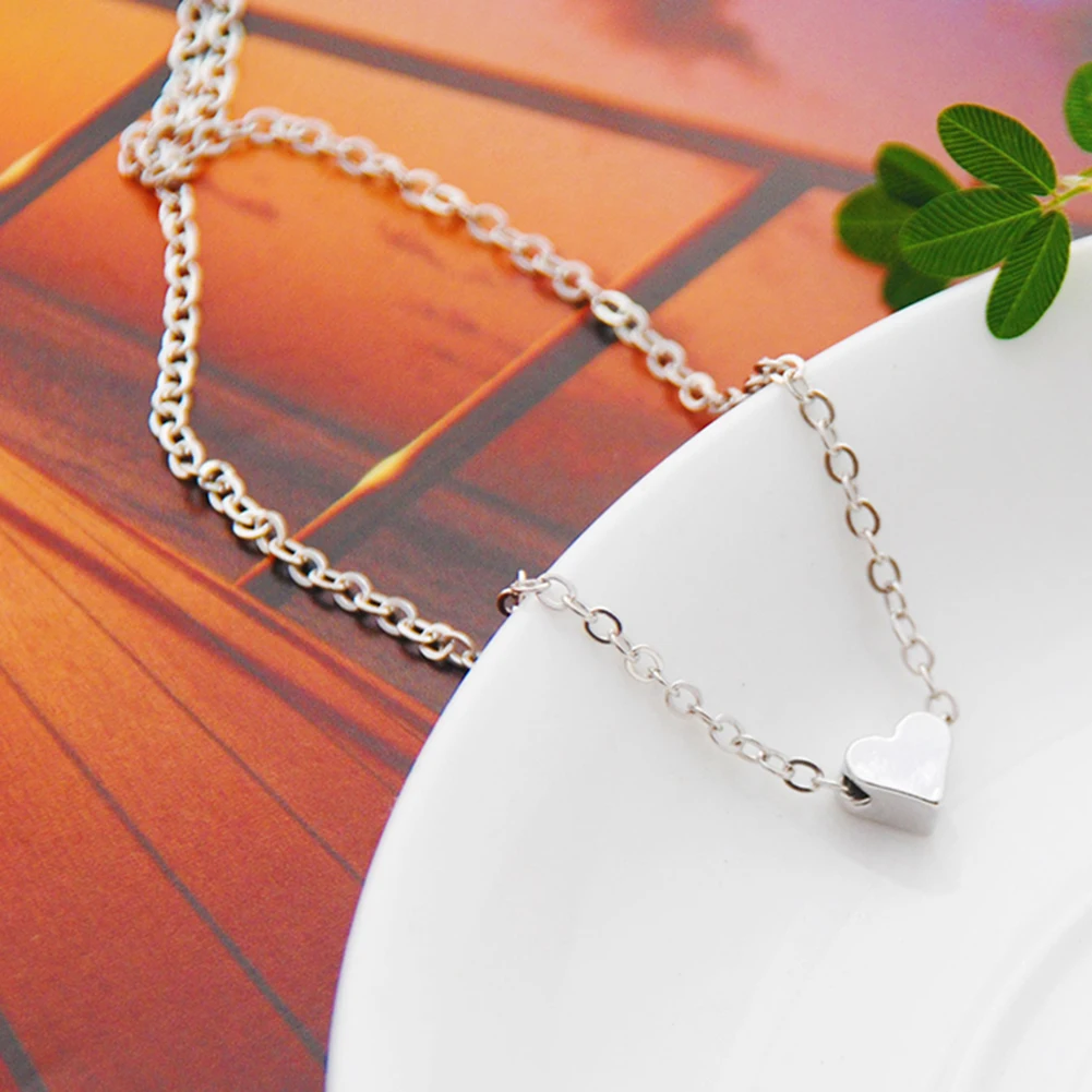 Женский чокер с подвеской в виде сердца модное ожерелье до ключиц цепочка