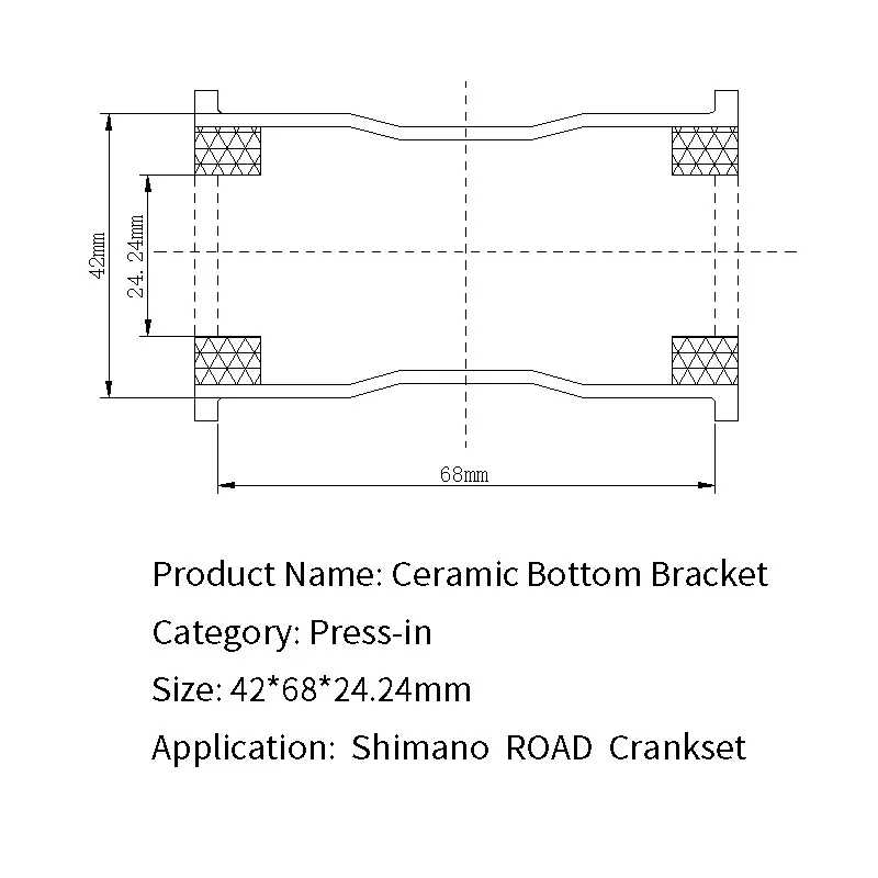 BB30 68 Shimano Road Hscer ceramics Bottom Bracket BB30 PF30 BSA ROAD MTB bicycle bearing - Цвет: BB30 68 Shimano Road