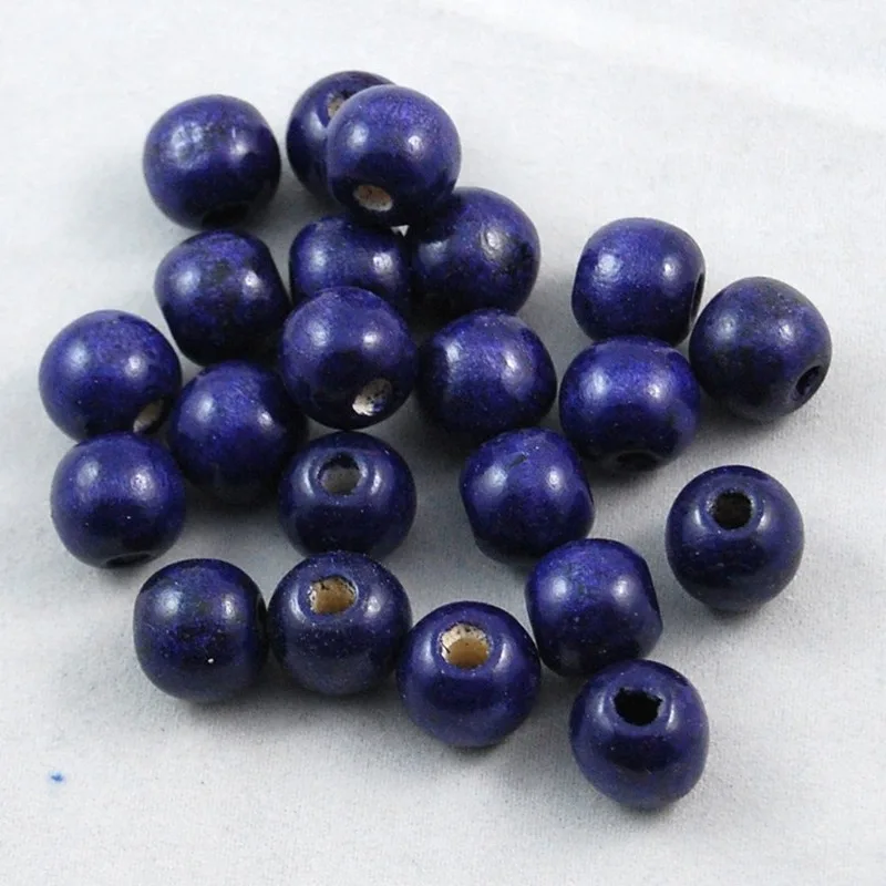 100 шт разноцветные маленькие деревянные бусины свободные для изготовления