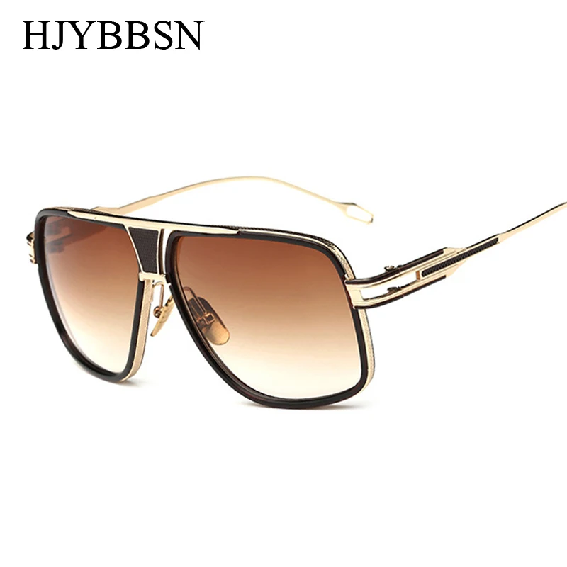 

VISION Square Pilot Sunglasses Men Driving 2020 Male Luxury Brand Sun Glasses For Men Metal Designer Cool Shades MIRROR retro