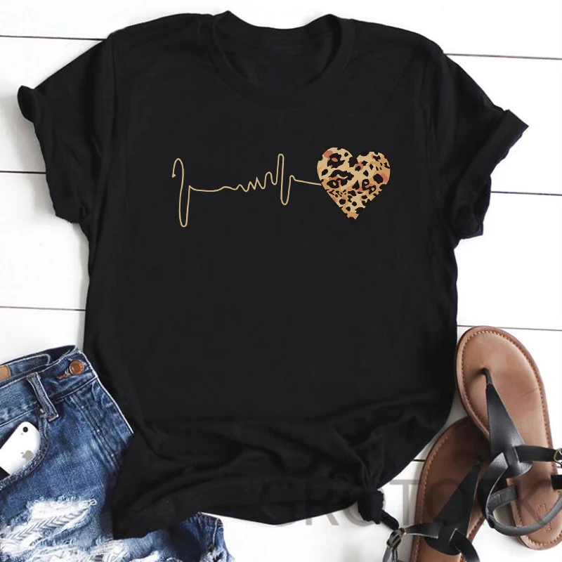 

FIXSYS женские леопардовые зимние сапоги "кардиограмма сердца", с короткими рукавами, одежда с принтом, летняя женская обувь, Новое поступление...