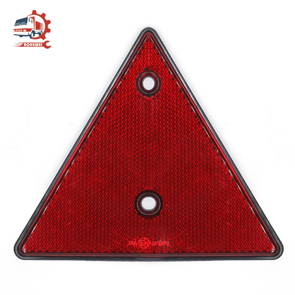 

AOHEWEI Rear Triangle Reflector Red Reflective Strip for Trailer Boat Caravan Screw fix on Fence Gate Posts Lighting Reflex 1PC