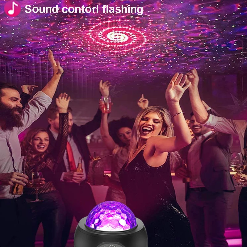 

Led Star Galaxy Starry Sky Projector Night Light Built-in Bluetooth Speaker For Bedroom Decoration Child Kids Birthday Present
