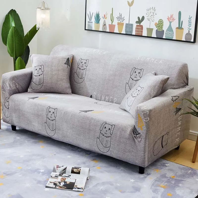 

Living Room Large Elastic Full-Covering Sofa Cover Elastic Sofa Cover Corner Section L-Shaped Sofa Need To Buy 2 Sofa Covers