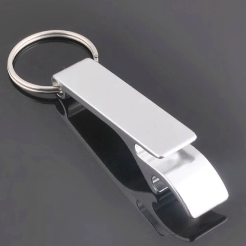 

2PCS Key Chain Keychain Ring Beer Bottle Can Opener Claw Bar Small Beverage Metal Key Ring Random Color