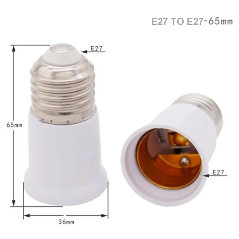 2pcs 65mm 95mm Bulb Adapter E27 to extender LED Lamp light Base Socket Extension Converter Connector CFL Light | Лампы и освещение