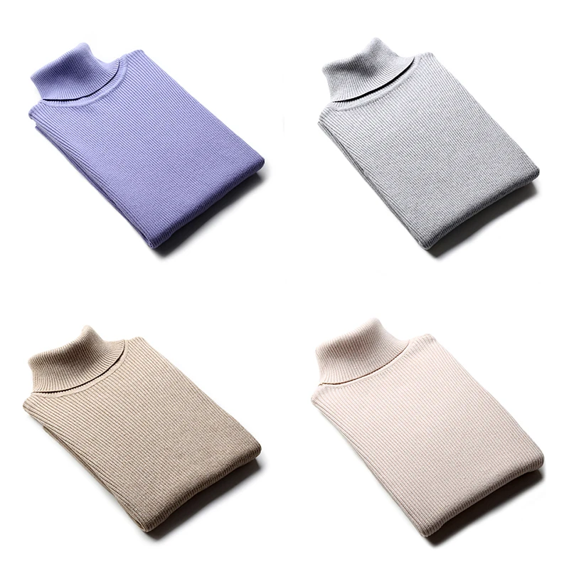 GLO-STORY Casual Basic Solid Women Turtleneck Sweaters Ribbing Long Sleeeve 2019 Autumn Winter Knitted Tops Female 6888 | Женская одежда