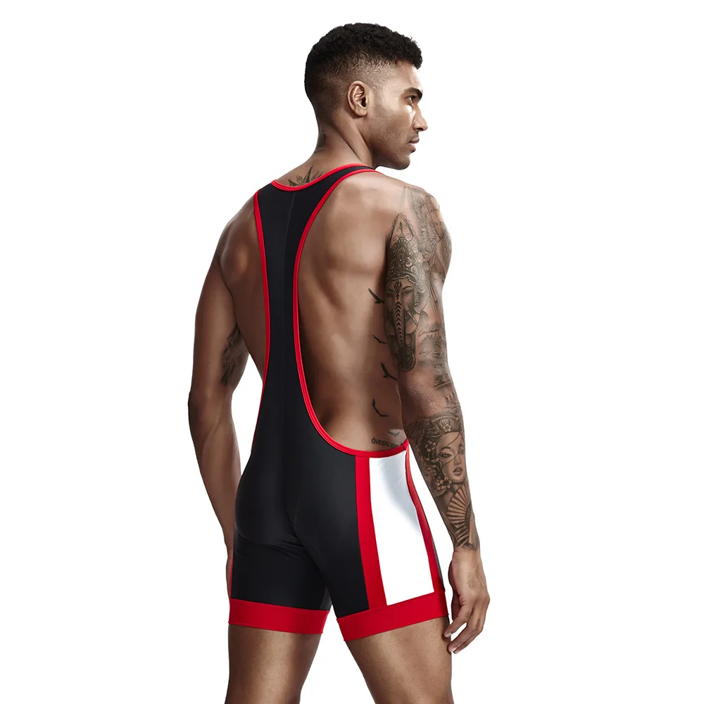 Tauwei Man Full Body Leotards Wrestling singlet Mens Body Building Swimsuit Gym Bodywear Man Tight Swimwear