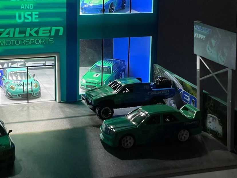 1:64 FALKEN двухслойные брюки станция сцены диорама светодиодный светильник| |