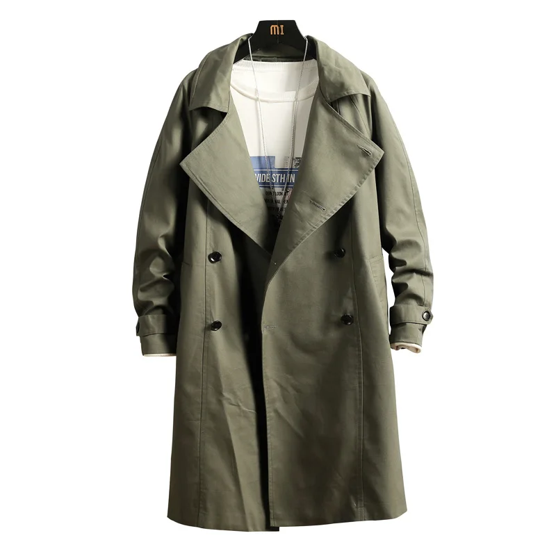 

New Winter Men Jackets Man Fleece Trench Breasted Outerwear Casual top Coat thick Windbreaker fashion windproof clothing