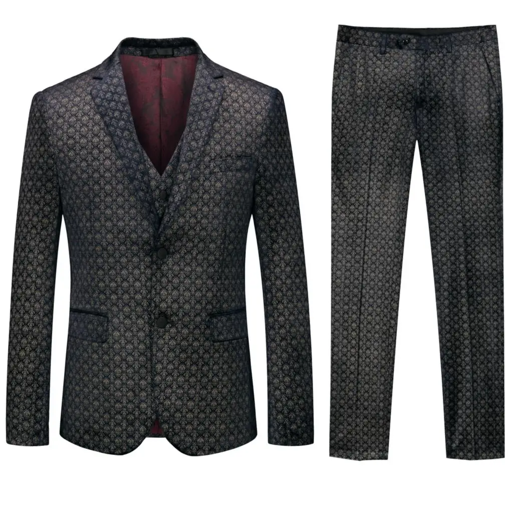 Роскошные костюмы 2019 новый бренд джентльменский стиль модные для мужчин 3