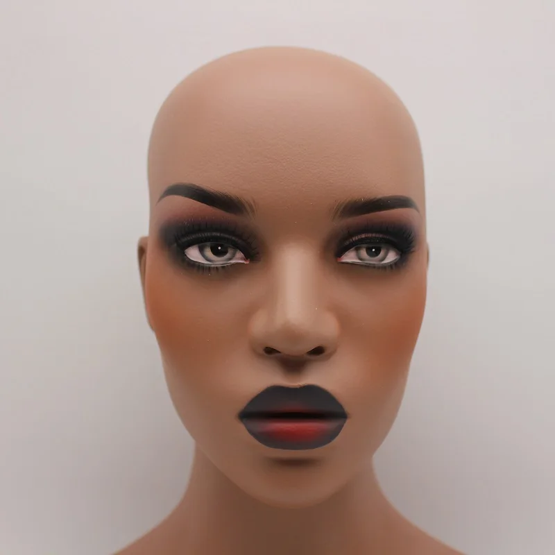 Темная кожа телефон бюст для париков | Дом и сад