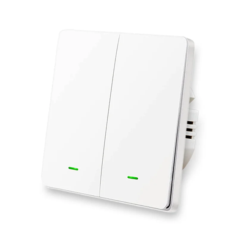 Zigbee без нейтральный кнопочный светильник выключатель Смарт настенный выключатель с одиночной линией противопожарная проводка 1/2/3 Tuya Беспроводной дистанционного Управление