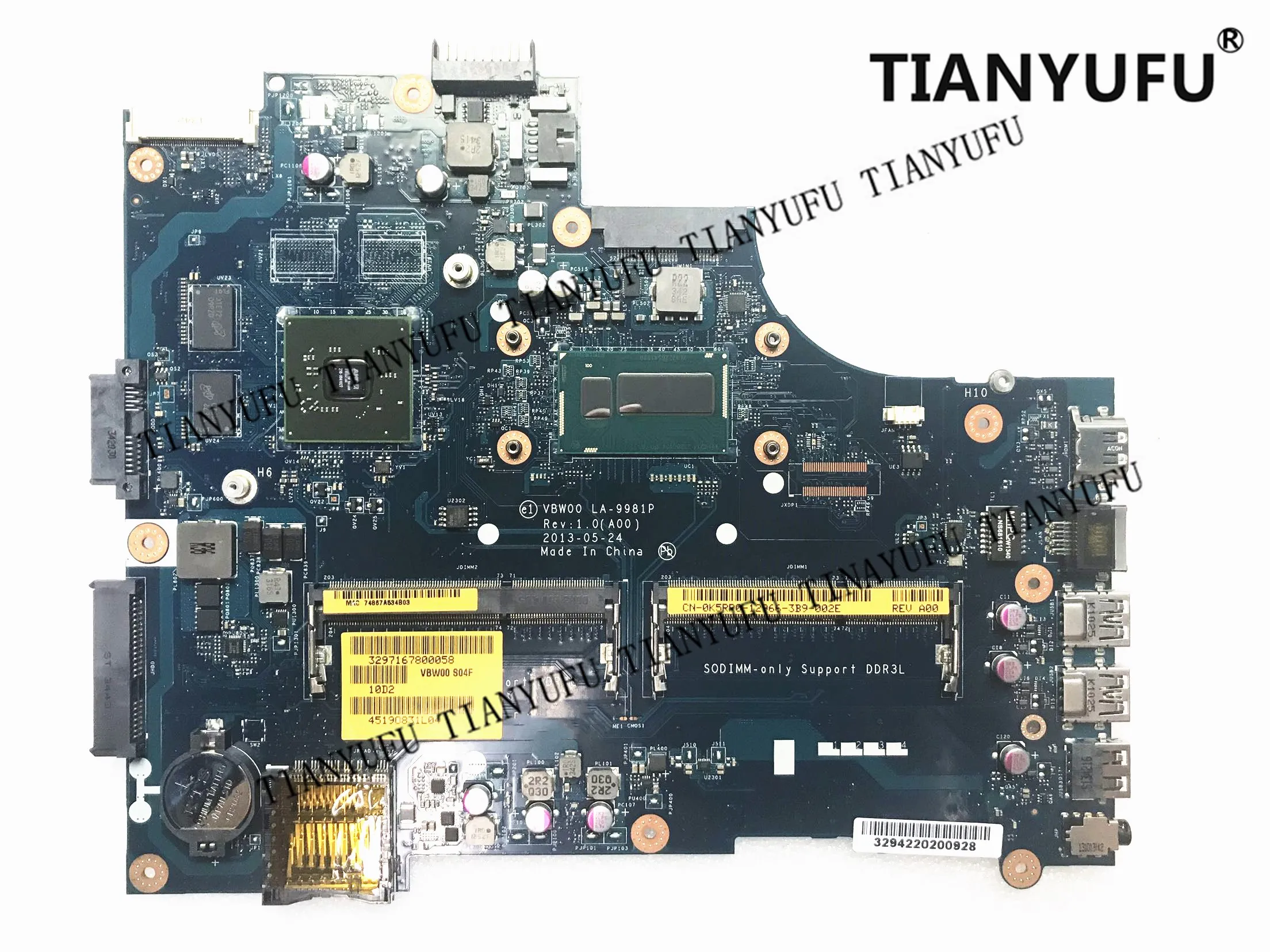 Материнская плата для ноутбука Dell Inspiron 15R 5737 3737 с фотопроцессором HD8670 VBW10 |