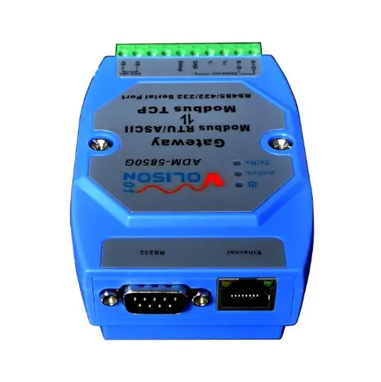 ADM-5850G Industrial Modbus gateway server, MODBUS RTU/ASCII to Modbus TCP, support PLC serial port