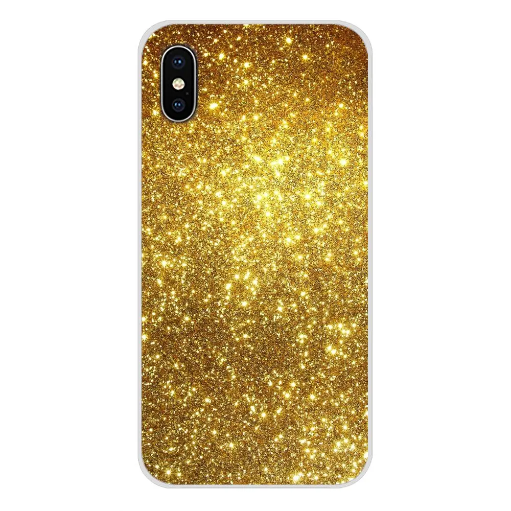 Чехол для телефона с желтым золотом и блестками Samsung Galaxy S2 S3 S4 S5 Mini S6 S7 Edge S8 S9 S10E Lite