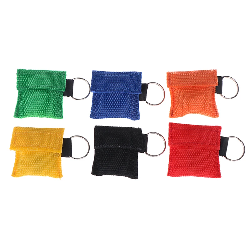 1Pcs Medical CPR Resuscitator Mask Keychain Emergency Face Shield First Aid for Outdoor Survival Tool | Спорт и развлечения