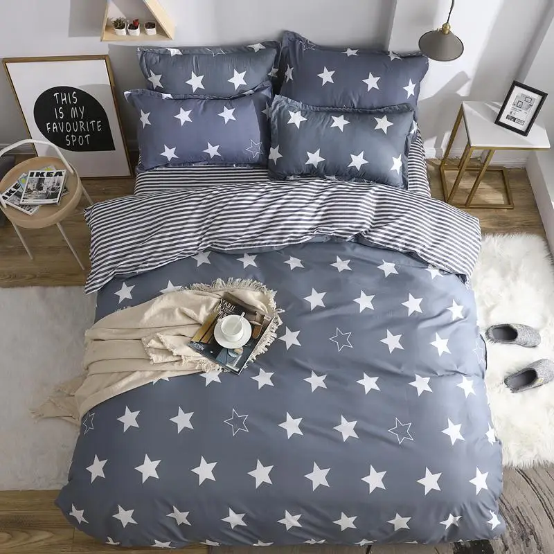 

60 3/4pcs Girl Kid Bed Cover Set Cartoon Duvet Cover Adult Child Bed Sheets And Pillowcases Flower Plaid Comforter Bedding Set