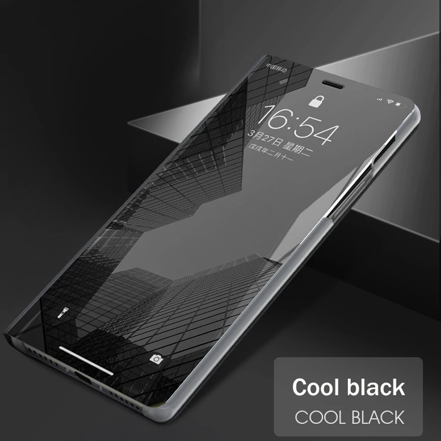 Зеркальный умный флип чехол для Xiaomi Redmi Note 4X роскошные оригинальные магнитные