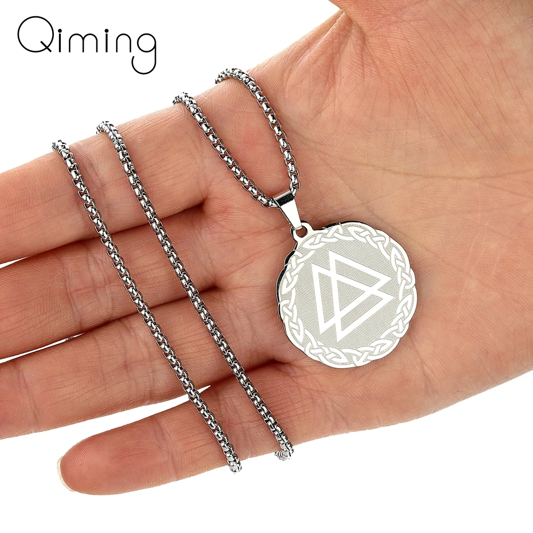 Кельтский валик викингов Воин Ожерелье из нержавеющей стали для мужчин