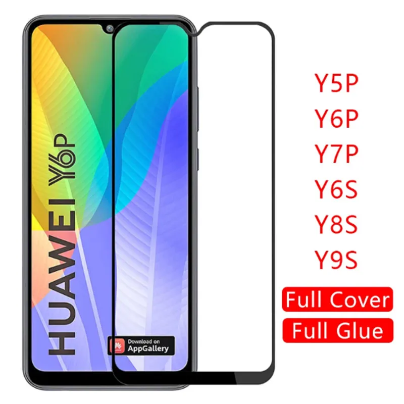 

2Pcs Protective glass for huawei y8p y5p y7p y6p y6s y9s 2020 Screen protector tempered glass on y 8p 5p 6p 7p 6s 9s 2020 film