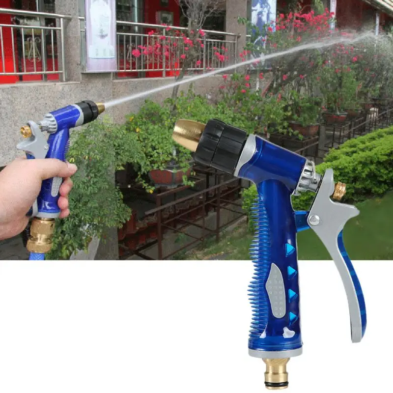

High Pressure Garden Water Hose Spray Adjustable Brass Nozzle Watering Car Washing Sprinkler Tools