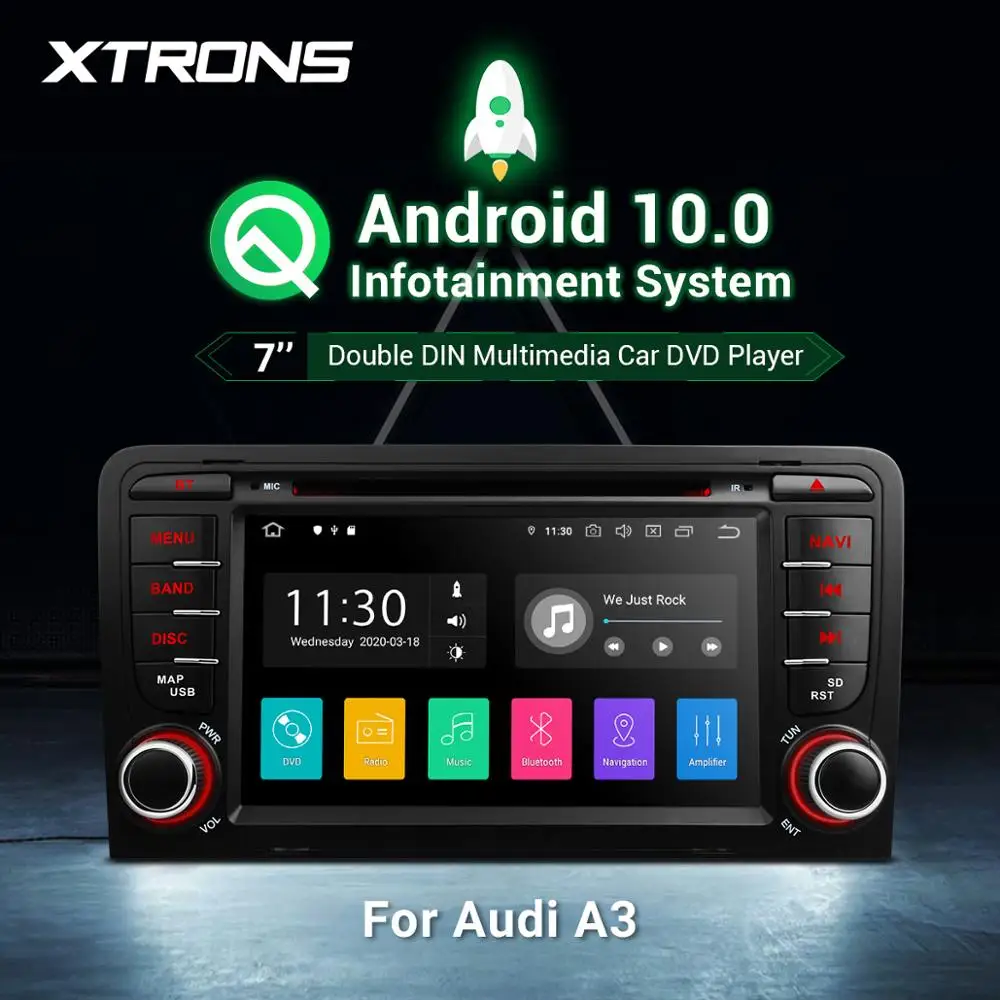 Autoradio 7 Android 10.0, GPS, TPMS, lecteur multimédia DVD, pour voiture Audi 8P (2003, 2004, 2005, 2006, 2007, 2008, 2009, 2012, S3/RS3 Sportback)