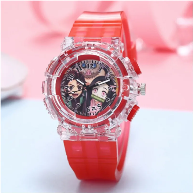 

2021 New Color LED Anime Demon Watch Kids Slayers Watches for Boys Girls Students Digital Children Watch Electronic Sport Clock