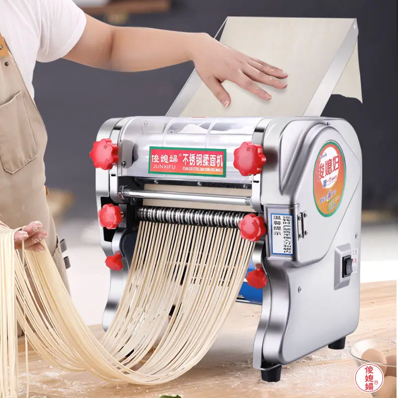 

electric Pasta Maker Kneading Machine stainless steel noodles commercial press roller Adjustable thickness Dough Dumpling Wrappe