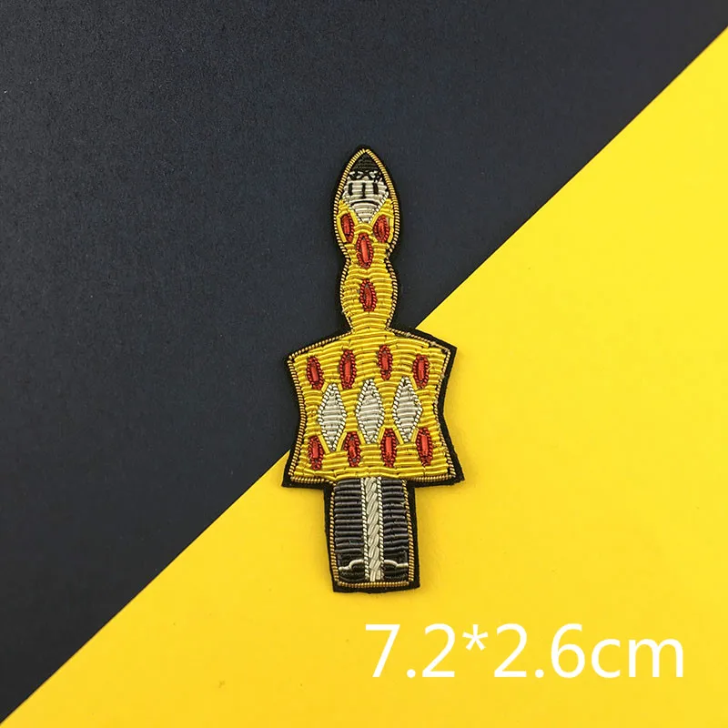 

Funny Creative Features Handmade DIY Abstract College Style Indian Silk Cloth Stickers Universal Clothing Accessories