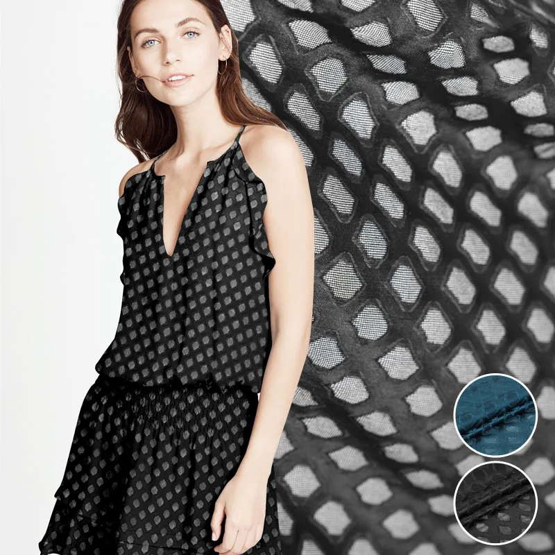 Элегантная Шелковая ткань со стразами и особой текстурой для платья африканская