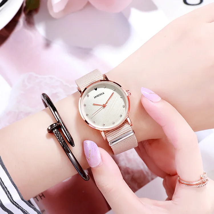 JBRL женские часы 2019 повседневные подарок для девочек модный текстиль ремень
